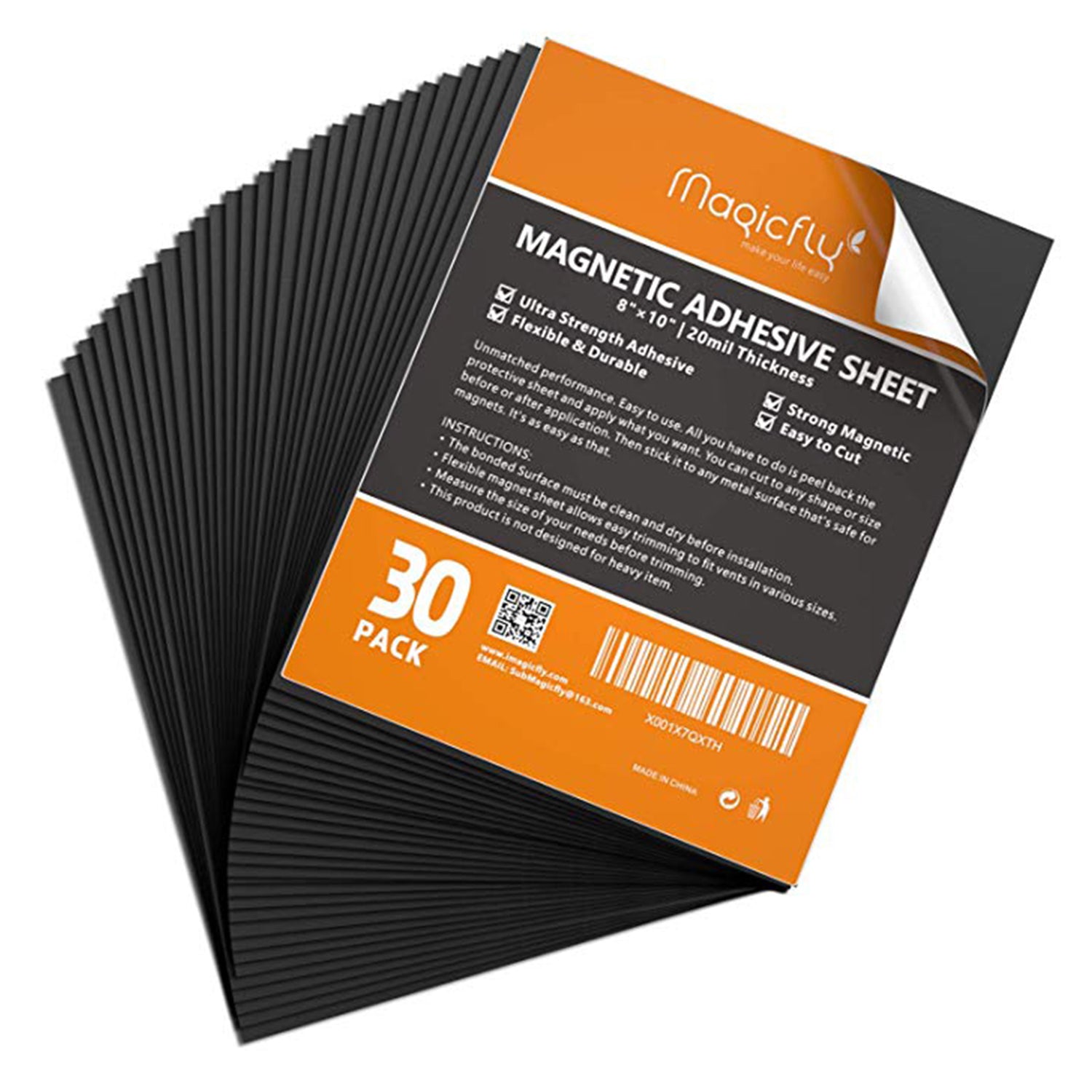 3 x 4 (20 mil) Magnetic Adhesive Magnet Sheets
