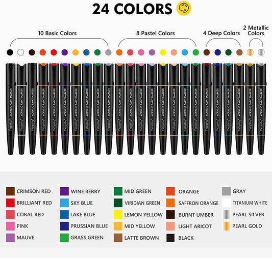 Magicfly Acrylic Paints Set (280 ml/9.47 fl oz.) 14 x 280ml Large