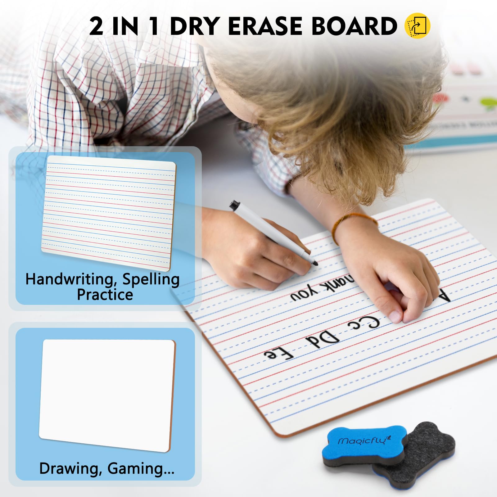 9x12 In Double-Sided Dry Erase Board Pack of 26 – Magicfly