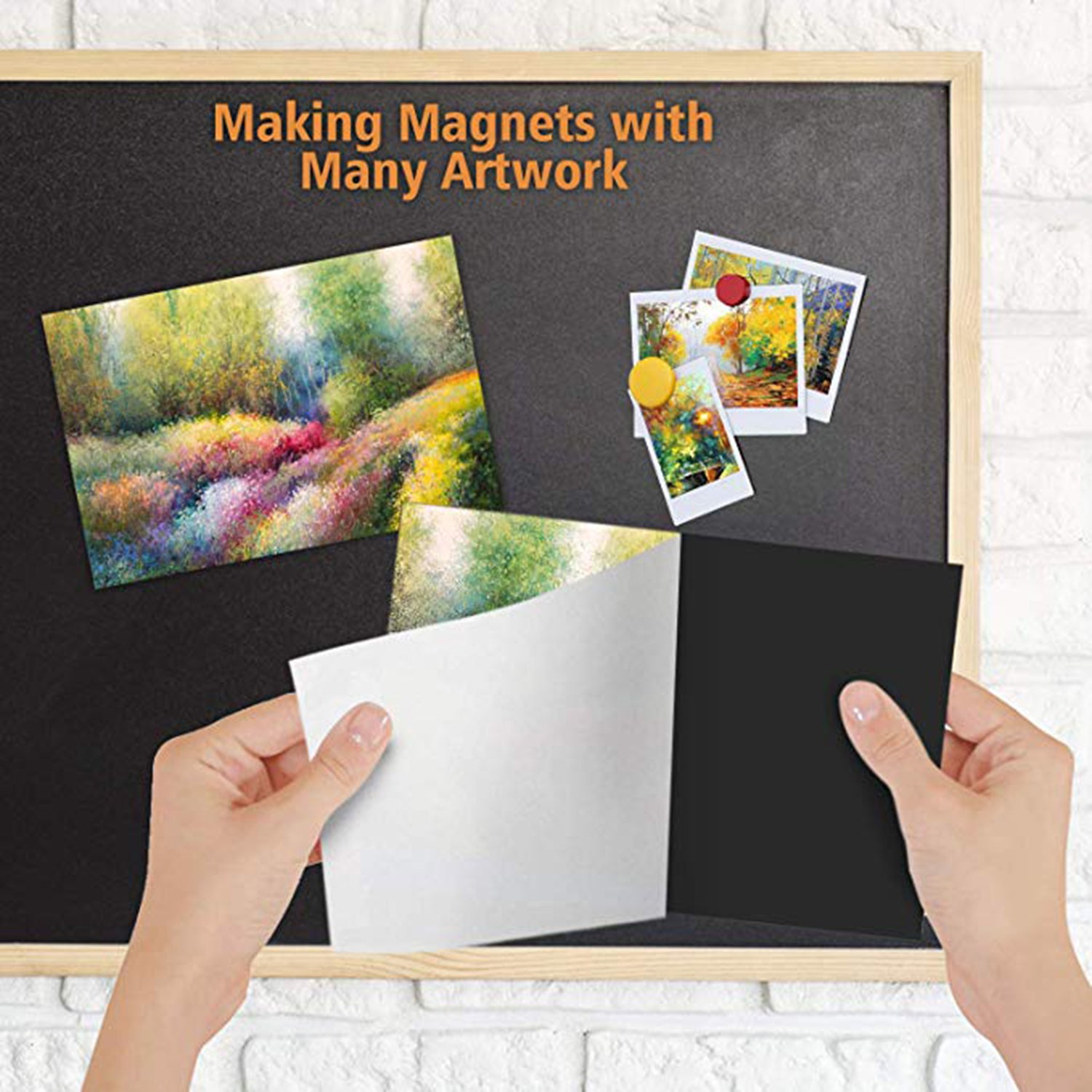 Magnetic Adhesive Sheet 8 X 10 Inch, Magicfly Pack of 30 Flexible Magnet Sheets with Adhesive - Magicfly