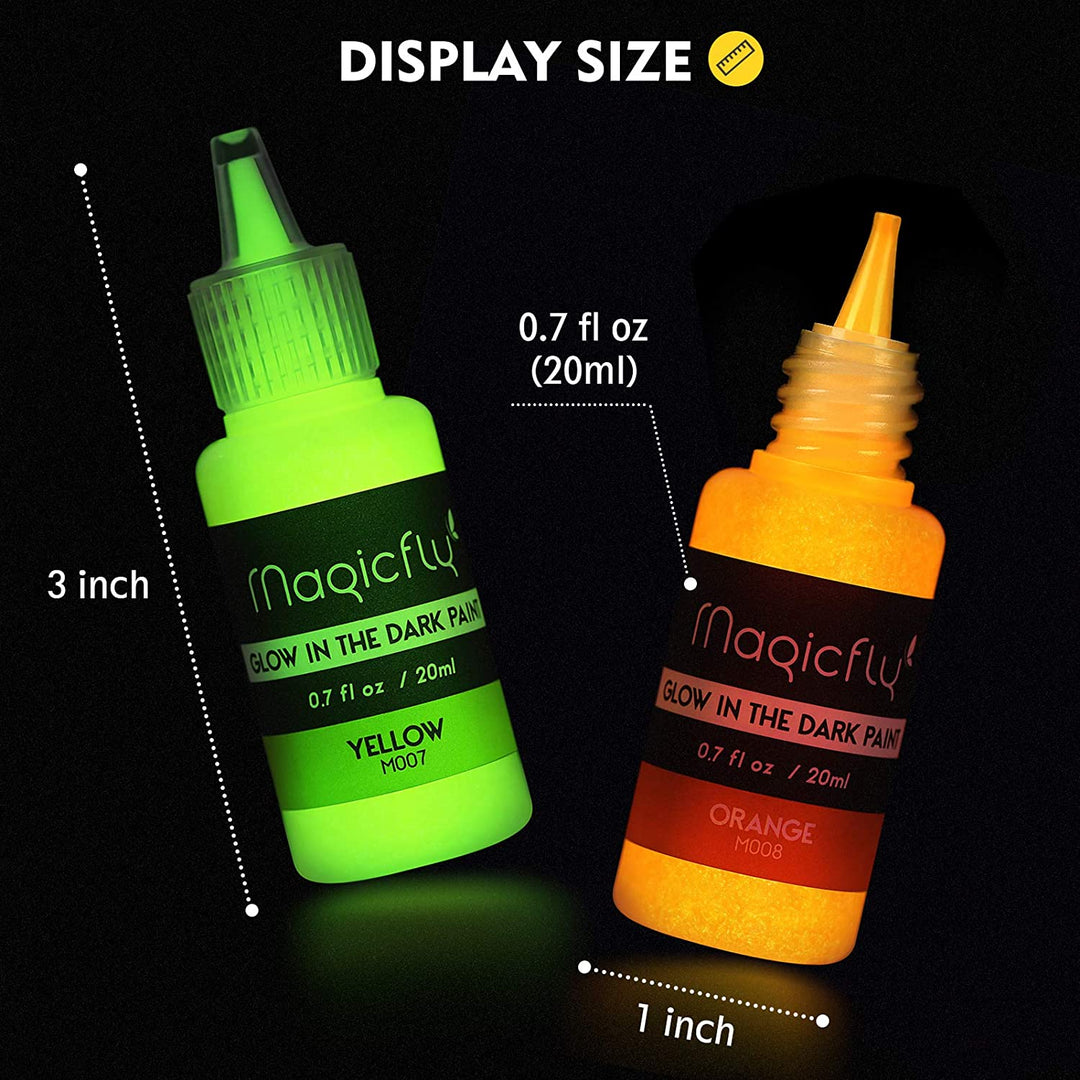 Magicfly Glow in The Dark Paint | Glow Acrylic Paint Set